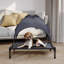 Lit surélevé pour chien avec baldaquin PETMAKER 30 x 24 - Bleu