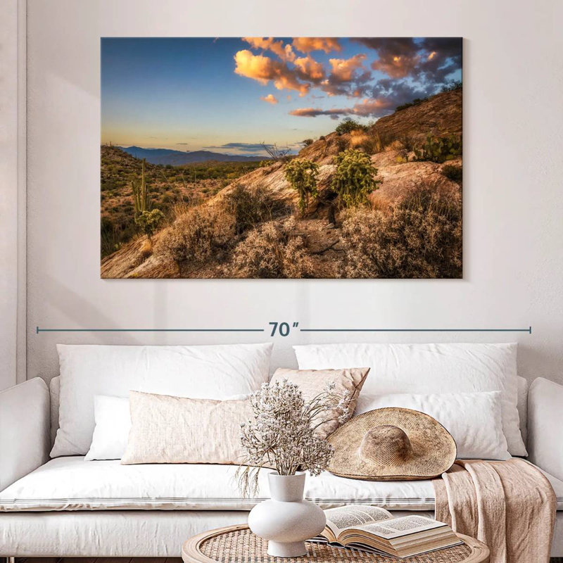 Désert de cactus Alvord Saguaro Park, H 34 po x l 51 po