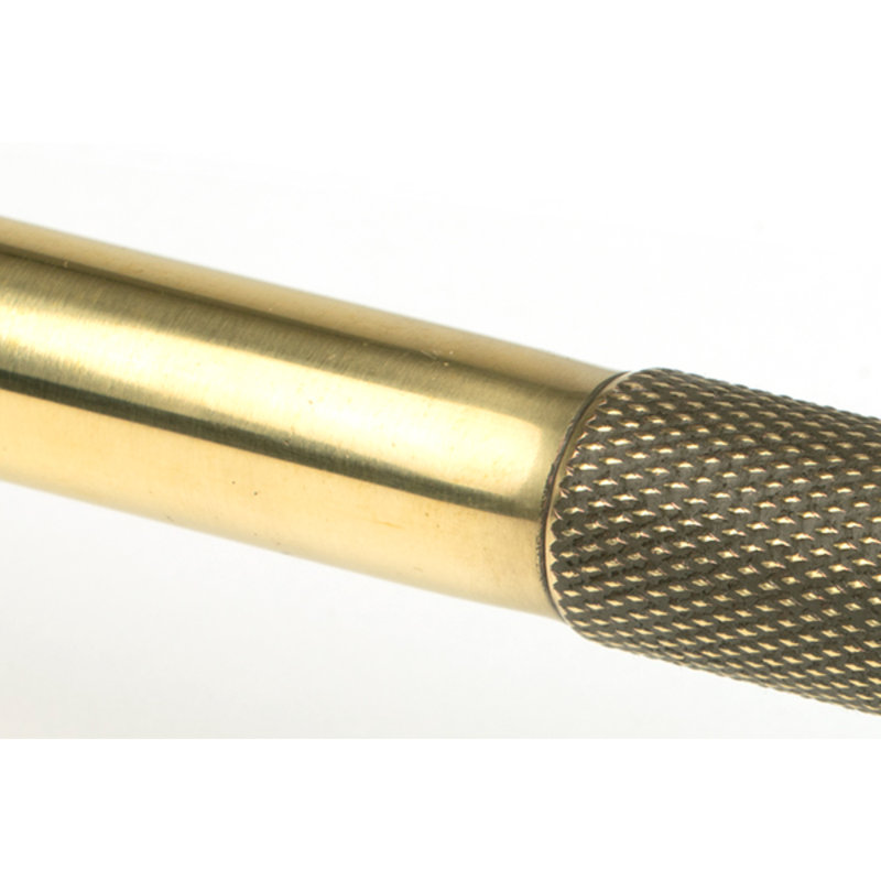 Polished Nickel Half Brompton Pull Handle - Large, Aged Brass, 22.4 cm