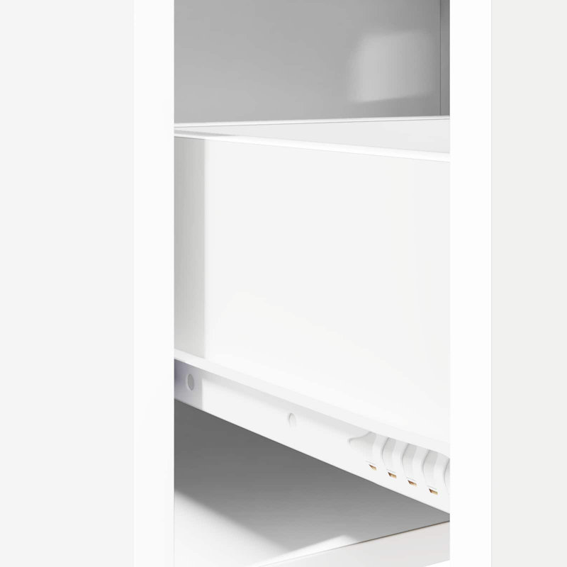 40 cm W Bedside Table, White