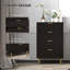 Commode 4 tiroirs pour commode de chambre à coucher Poignées et pieds dorés-919959303