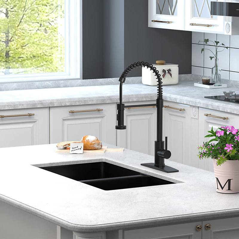Blue Elephant Pull Down Kitchen Faucet, Black