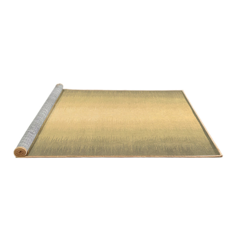Tapis contemporains brun lavable à la machine 2579, Rond 7 pi