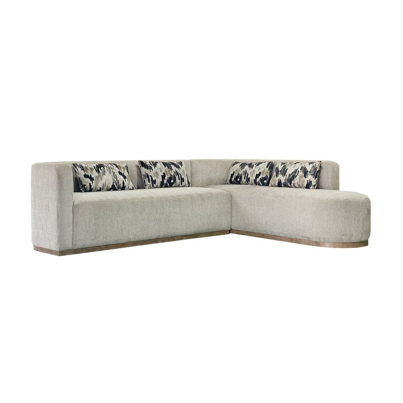 Carstens 2-Piece Sectional Sofa with Chaise – Royal Flax Performance Fabric