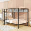 Full Bunk Bed With Shelves, Clothes Hooks And LED Lights-1975668982