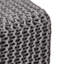 Tabouret de pieds en coton tricoté à la main gris doux - taille 16,68 pouces, bel aspect esthétique agréable