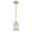 Luminaire suspendu cylindrique simple à 1 lumière avec accents de cristal Belisle-561571425