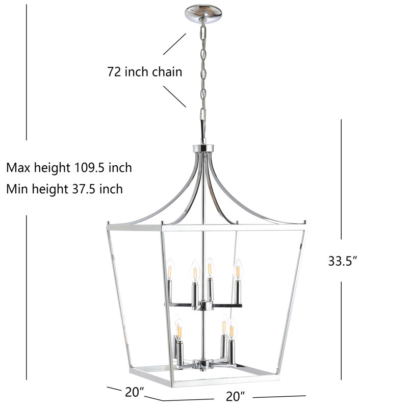 Lustre à niveaux 8 lumières Narcisse, Chrome poli