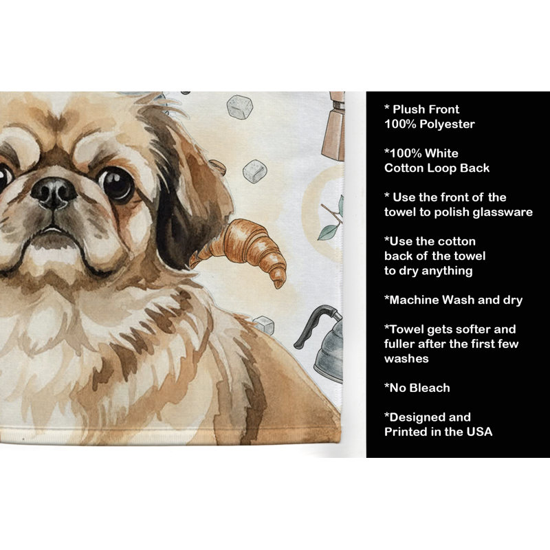 Sable Pekingese Coffee Bar Kitchen Towel, Sable Pekingese