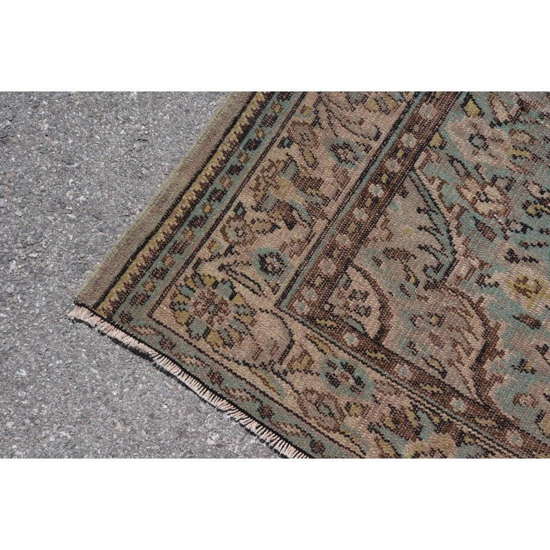 Tapis de cuisine brun, tapis audacieux, tapis rétro, tapis turc, tapis de décoration intérieure, grand tapis Oushak