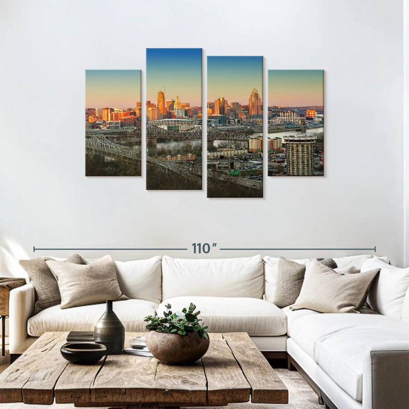Hannes Cincinnati, coucher de soleil sur l'horizon, H 48 po x l 75 po