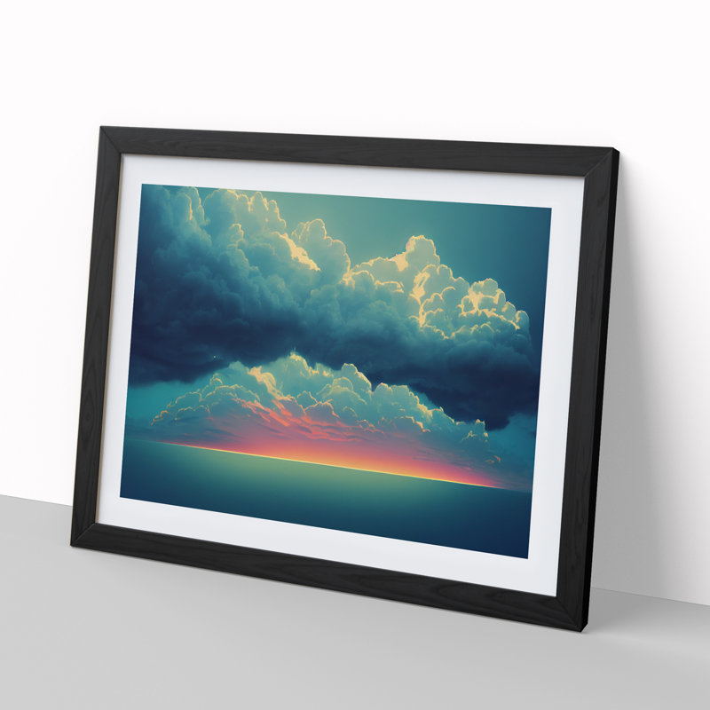 Inspiring Clouds - Framed Print, Black, 46cm H x 64cm W x 2cm D