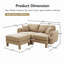 Canapé-lit 2 places avec accoudoirs en forme de coquillage, repose-pieds amovible et pieds cylindriques Boucle-2023878238