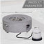 Foyer gris au propane circulaire de 30 pouces à texture de béton immaculée avec revêtement en PVC résistant aux intempéries