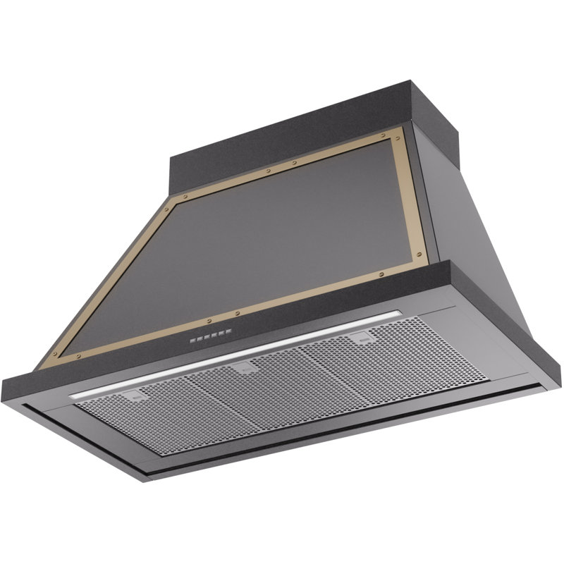 ILVE Nostalgie II Noblesse 40 in Range Hood, Glossy Black/Brass