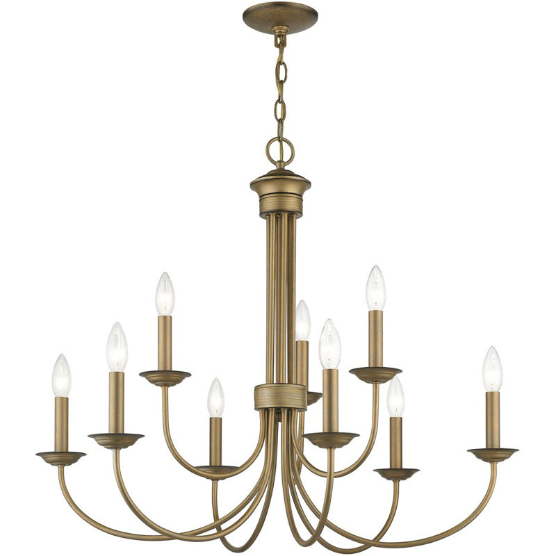 Lustre classique / traditionnel Katoya, H 30 po x l 8 po x P 18 po, 9