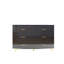 Black High Gloss 6-Drawer Dresser with Gold Handles & Metal Legs