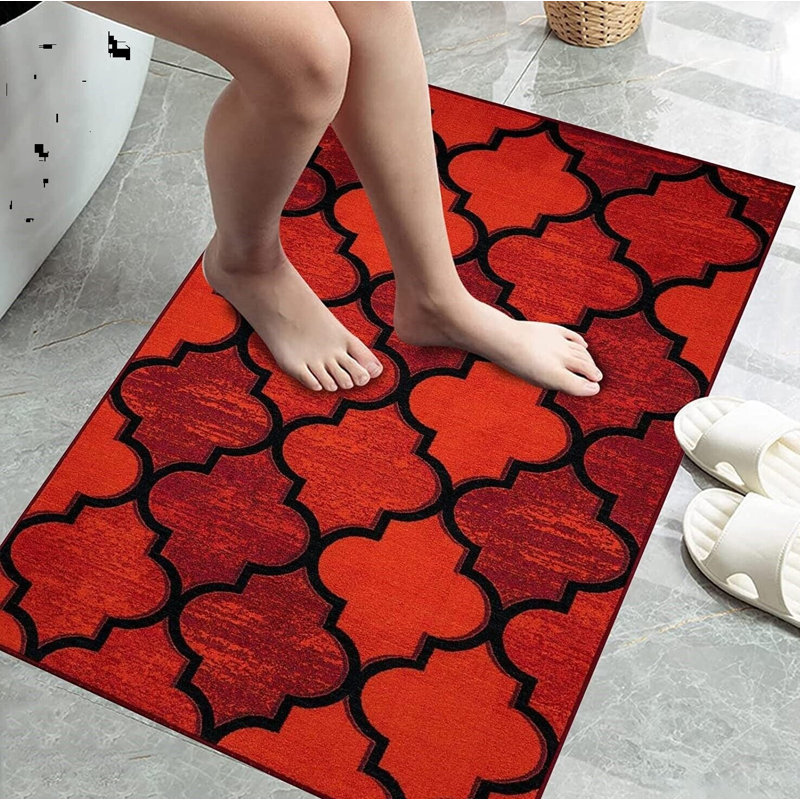 Adonna Non-Slip Indoor Doormat, Red, 60cm W  x 112cm L