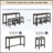 4 Piece Bar Table Set With Power Outlet,Bar Table Set With Chairs,Sofa Bar Table With Stools,Behind Couch Table With 3 Padded Stools,For Living Room,Dining Room, Dark Gray-1502143986