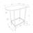 36" Home Bar Table, White Laminate Finish, Metal Legs, Modern Style X 23.28" Top, Frame, Contemporary