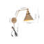 1-Light Cone Plug-In Swing Armed Sconce