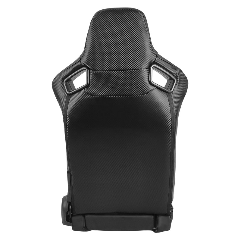 Siège baquet universel côté gauche avec double glissière, inclinable en cuir polyuréthane noir, côté conducteur noir, Noir