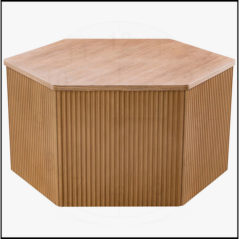 Table basse cannelée