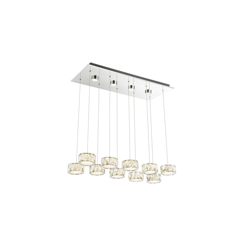 Amur 14 - Light Chrome LED Kitchen Island Pendant