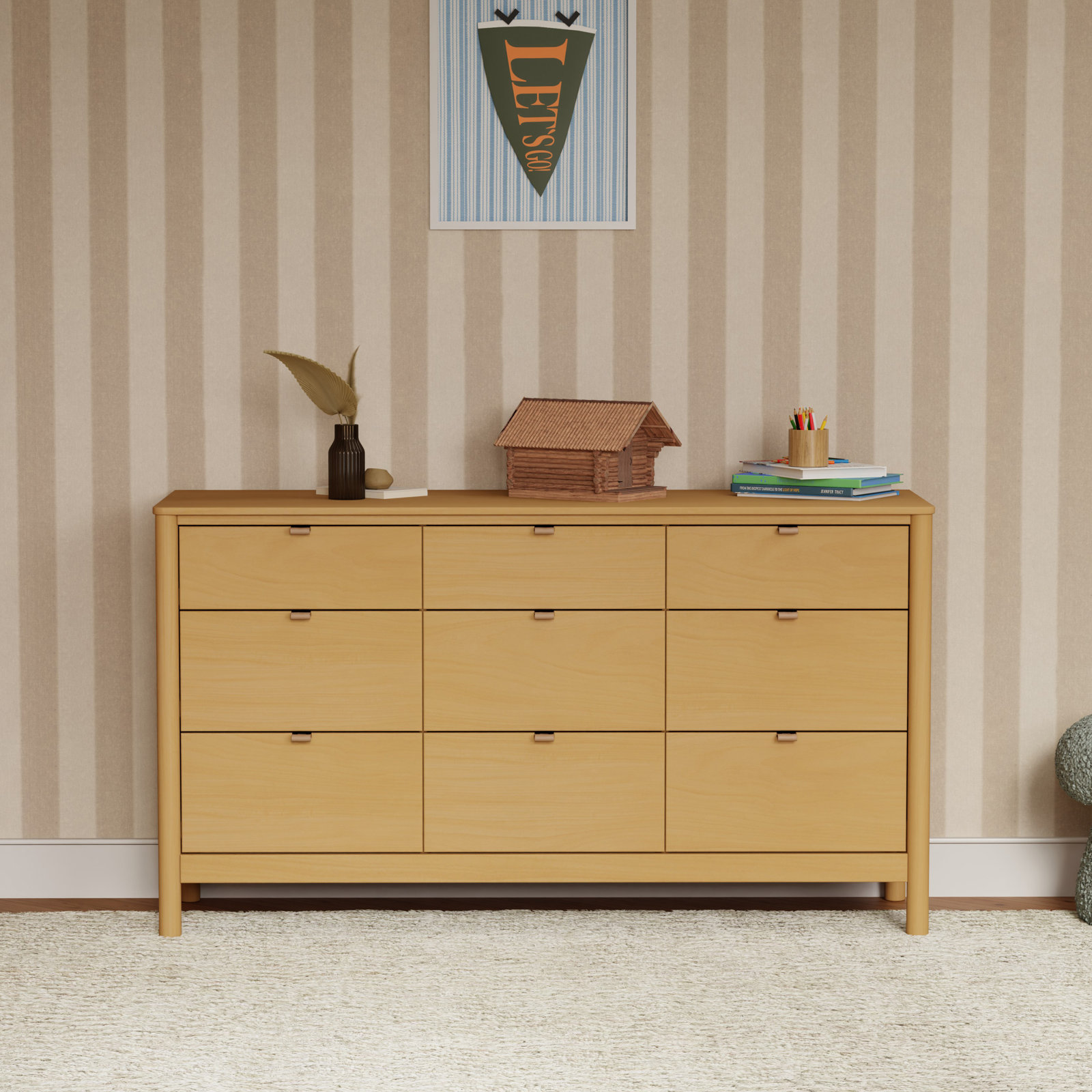 Bondi 9-Drawer Dresser, Honey