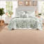 Ensemble de literie réversible pour très grand lit, courtepointe à motif floral moderne en microfibre douce