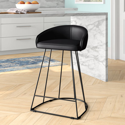 Sienna Upholstered Faux Leather Counter Stool
