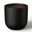 Grand pot à fleurs rond en béton avec trous de drainage (intérieur amélioré)-139281528-160674135