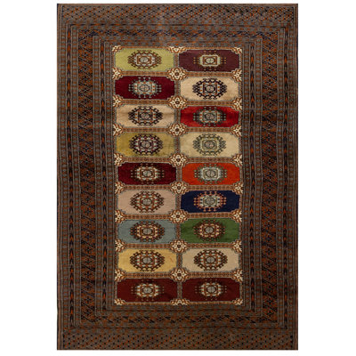Tapis turc rétro noué Bokarra