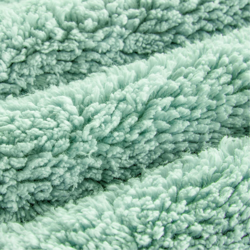 1 tapis de bain réversible 100% coton touffeté 3000 g / m² vert, Rectangle 1 pi 8 po x 2 pi 6 po