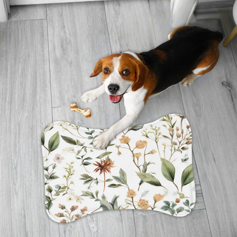 Nostalgic Flowers - Bone Shape Feeding Mat