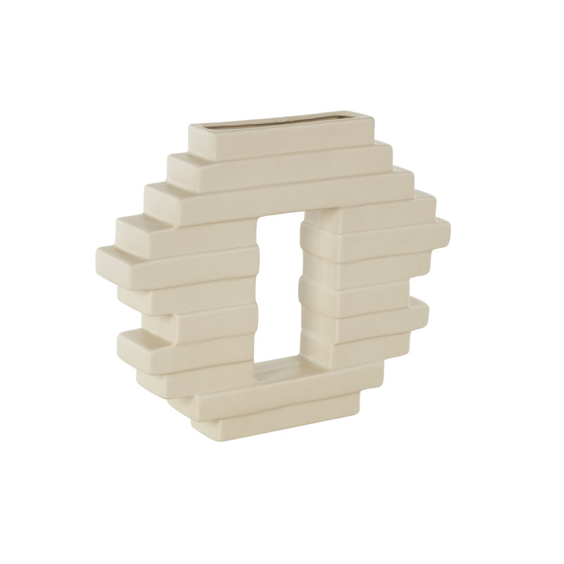 Vase décoratif en céramique Cole and Grey, H 12,35 po x l 12,9 po x P 2,95 po, H 10,2 po x l 12,1 po x P 2,4 po
