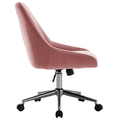 Chaise de bureau en velours Zurich