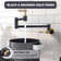 Brass Wall Mounted Two-Handle Pot Filler Kitchen Faucet with Double Joint Swing Arm
