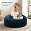 Fauteuil à billes surdimensionné avec rembourrage en mousse à mémoire de forme, housse en flanelle douce, canapé de plancher rond