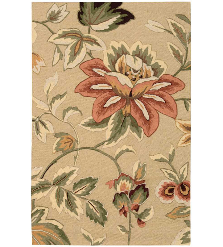 Tapis beige contemporain Karyn, Rectangle 2 pi 6 po x 4 pi