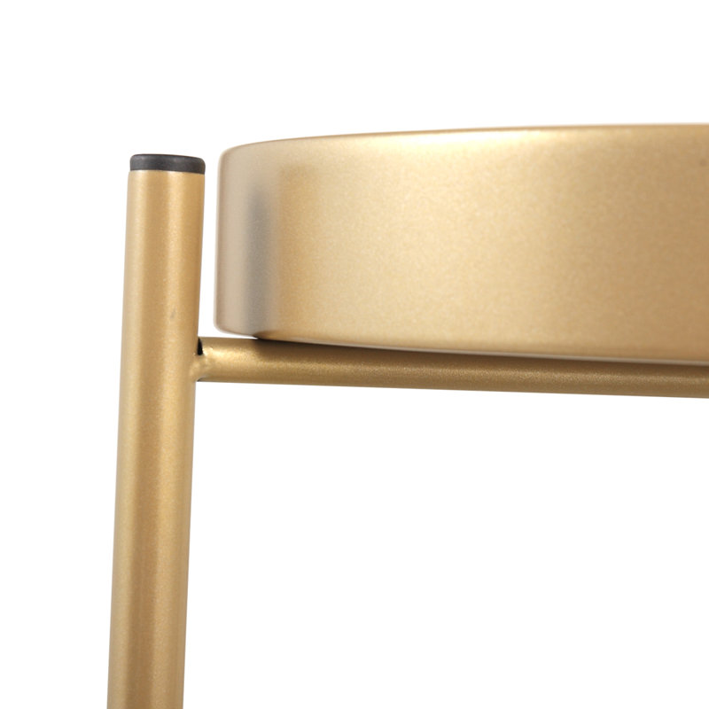 Support à plante, l 11,81 po x P 11,81 po x H 35,43 po, métal, doré, éclairage DEL, style moderne