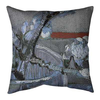 Vincent Van Gogh Faux Leather Reversible Throw Pillow