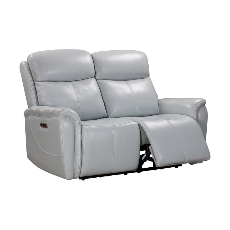 Canapé et causeuse inclinables électriques Allysia, Gris couturier