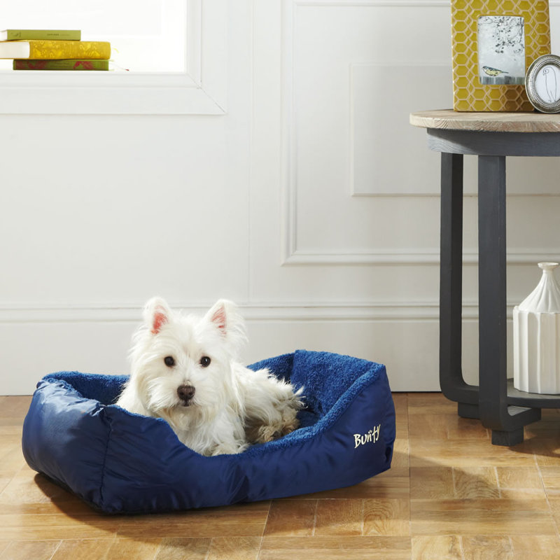 Bacup Polyester Pet Bed, Blue, Medium (61 cm L x 48 cm W)