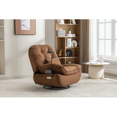 Upholstered Swivel Recliner