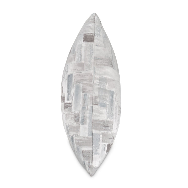 Lexi Geometric Feather Reversible Throw Pillow, Spa