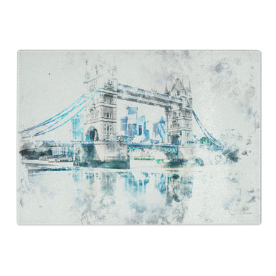 Tempered Glass London Bridge Chopping Board