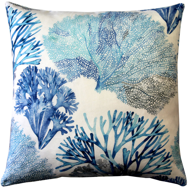 Coussin Tiger Beach, Bleu