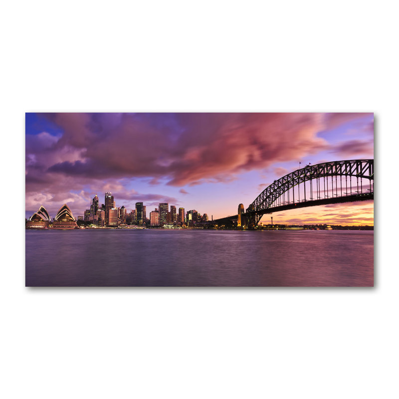 Bridge In Sidney - No Frame Print on Canvas