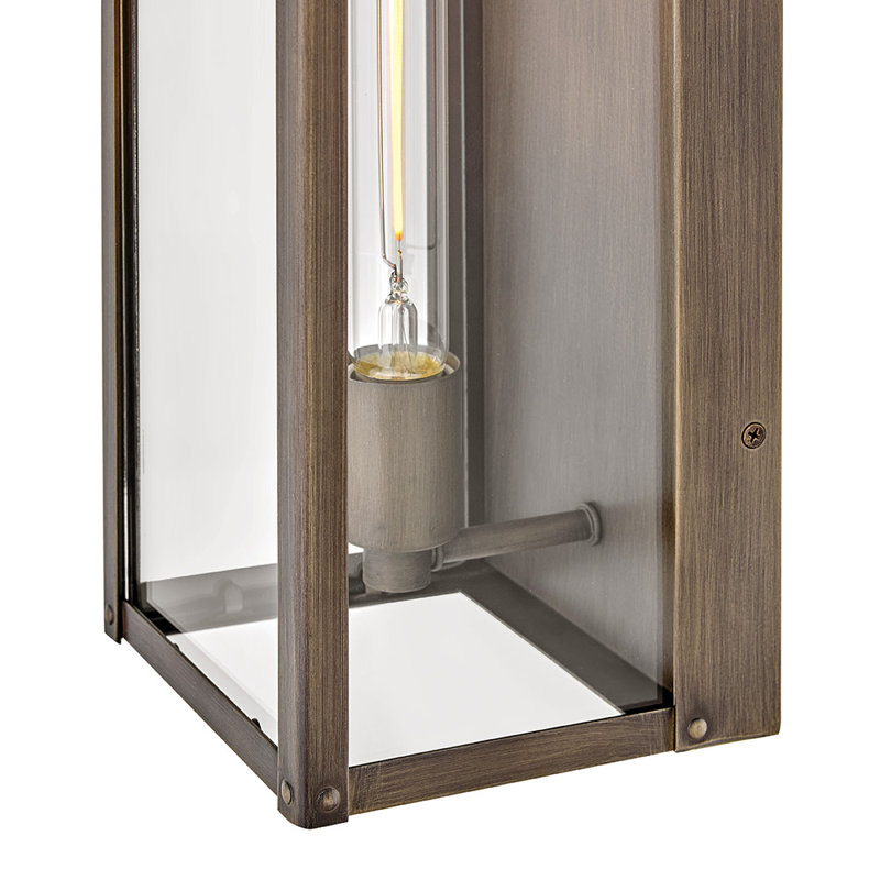 Hinkley Max Large Wall Mount Lantern, 24" H x 6" W x 6" D, Brown